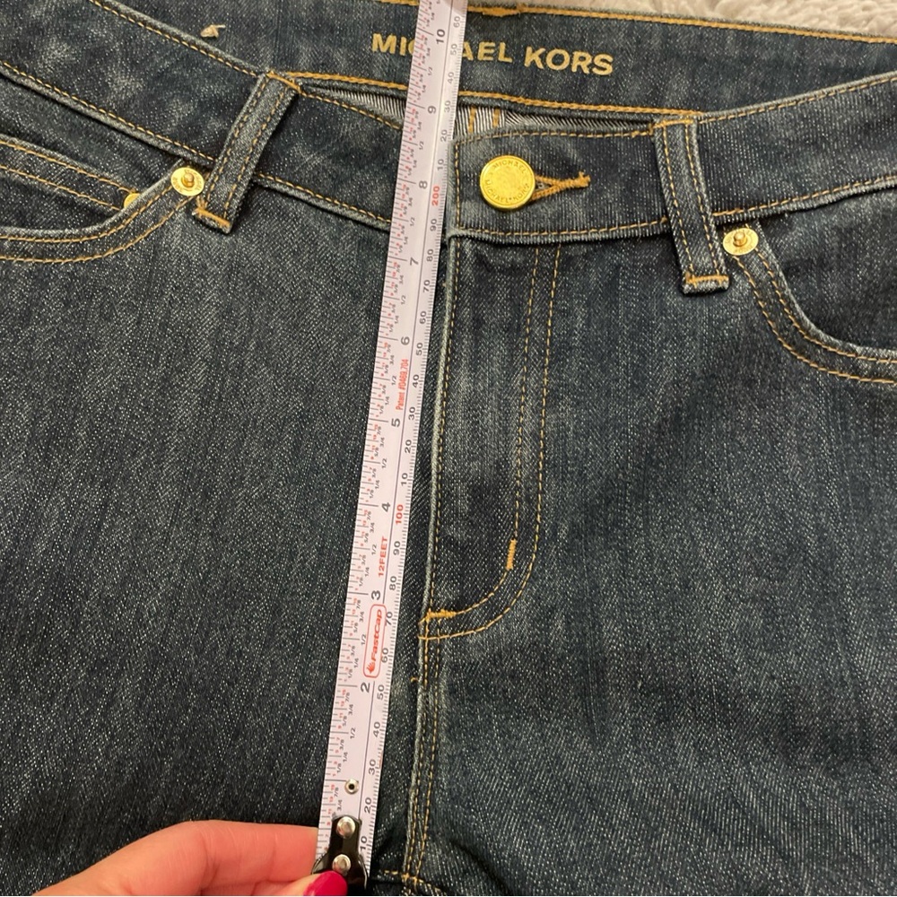 EUC Michael Kors Jeans Womens Dark Blue Izzy Skinny Jeans Size 6P Designer - Picture 8 of 9